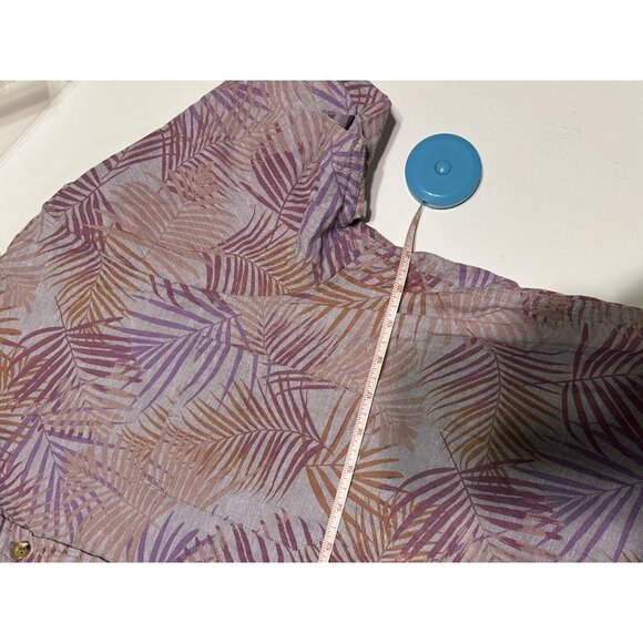 Tenth & Ocean Washable Linen Topical Short Sleeve Button Down Shirt Men's XL - Picture 6 of 7